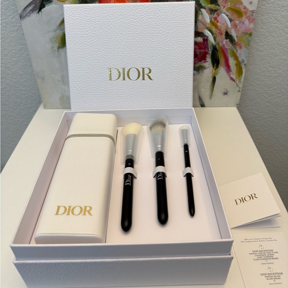 Dior Beauty Luxury Brush Collection with White Case